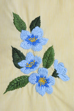 Load image into Gallery viewer, Men&#39;s Up-Cycled Hand Embroidered Forget-me-not Oxford Shirt | L
