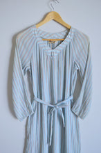 Load image into Gallery viewer, Baby Blue Striped Kaftan Dress with Tie Belt | S

