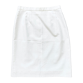 White Linen Pencil Skirt | Medium