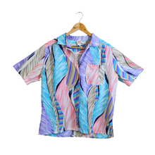 Load image into Gallery viewer, Pink Purple and Blue Pastel Resort Shirt Blouse | 1980s-1990s | Extra-Large
