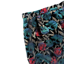 Load image into Gallery viewer, Black Floral Velvet Skirt | Medium
