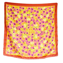 Load image into Gallery viewer, vintage 1970s Bright Floral Square Scarf

