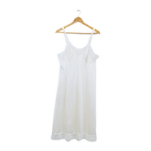 Load image into Gallery viewer, Vintage 1970s-1980s Gay &amp; Lure White Lace Trim Sleeveless Slip Dress 
