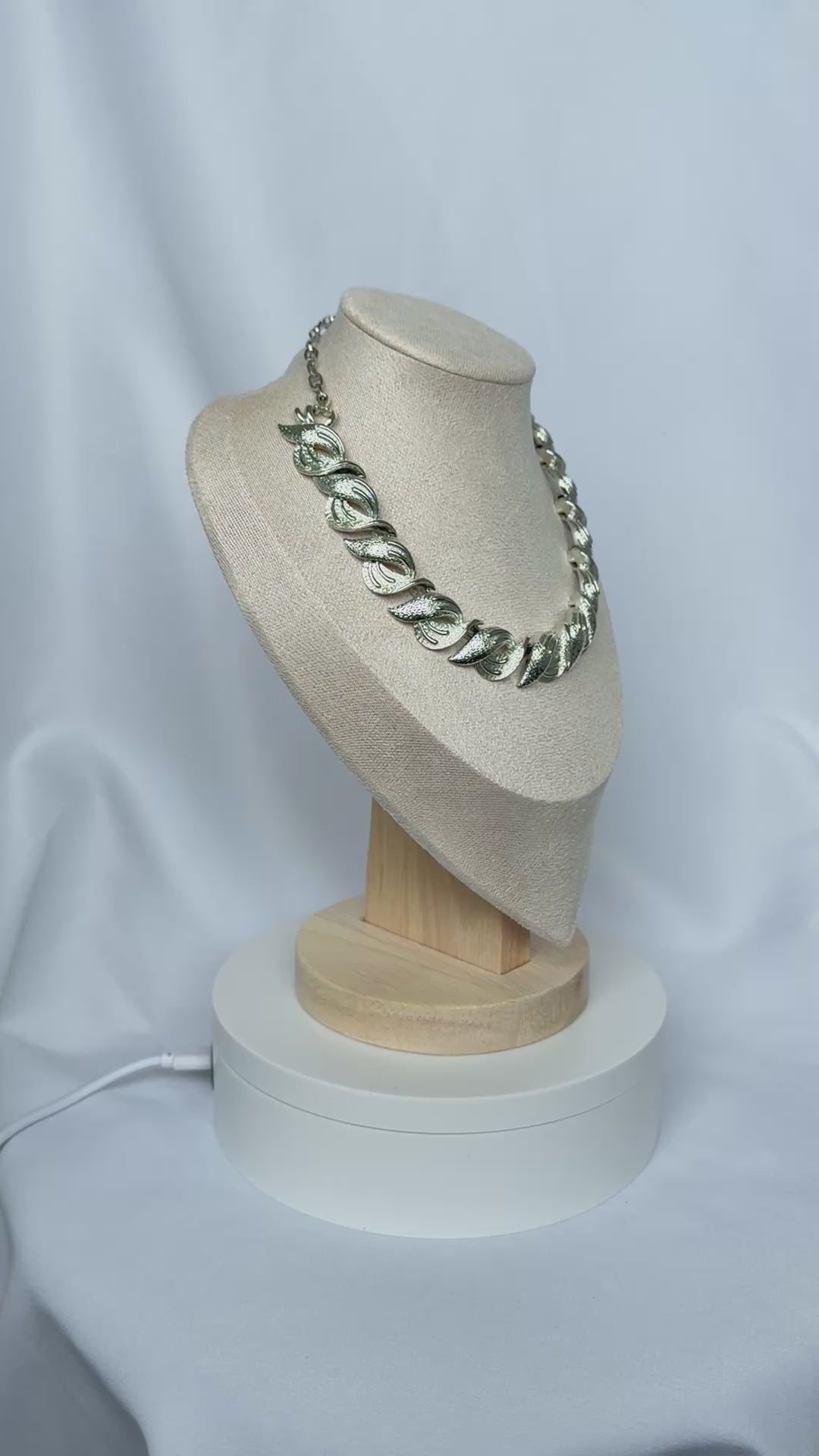 Vintage Coro Chunky Silver Statement Chocker Necklace | 1948