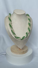 Load and play video in Gallery viewer, Vintage Hawaiian Pearl and Jade Twisted Bead Statement Necklace | 1960s
