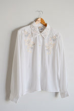 Load image into Gallery viewer, Lace Collar Embroidered Blouse | XL

