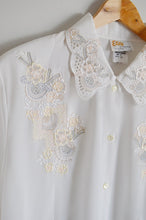 Load image into Gallery viewer, Lace Collar Embroidered Blouse | XL
