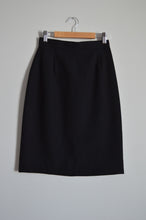 Load image into Gallery viewer, Black Wool Pencil Skirt | XS
